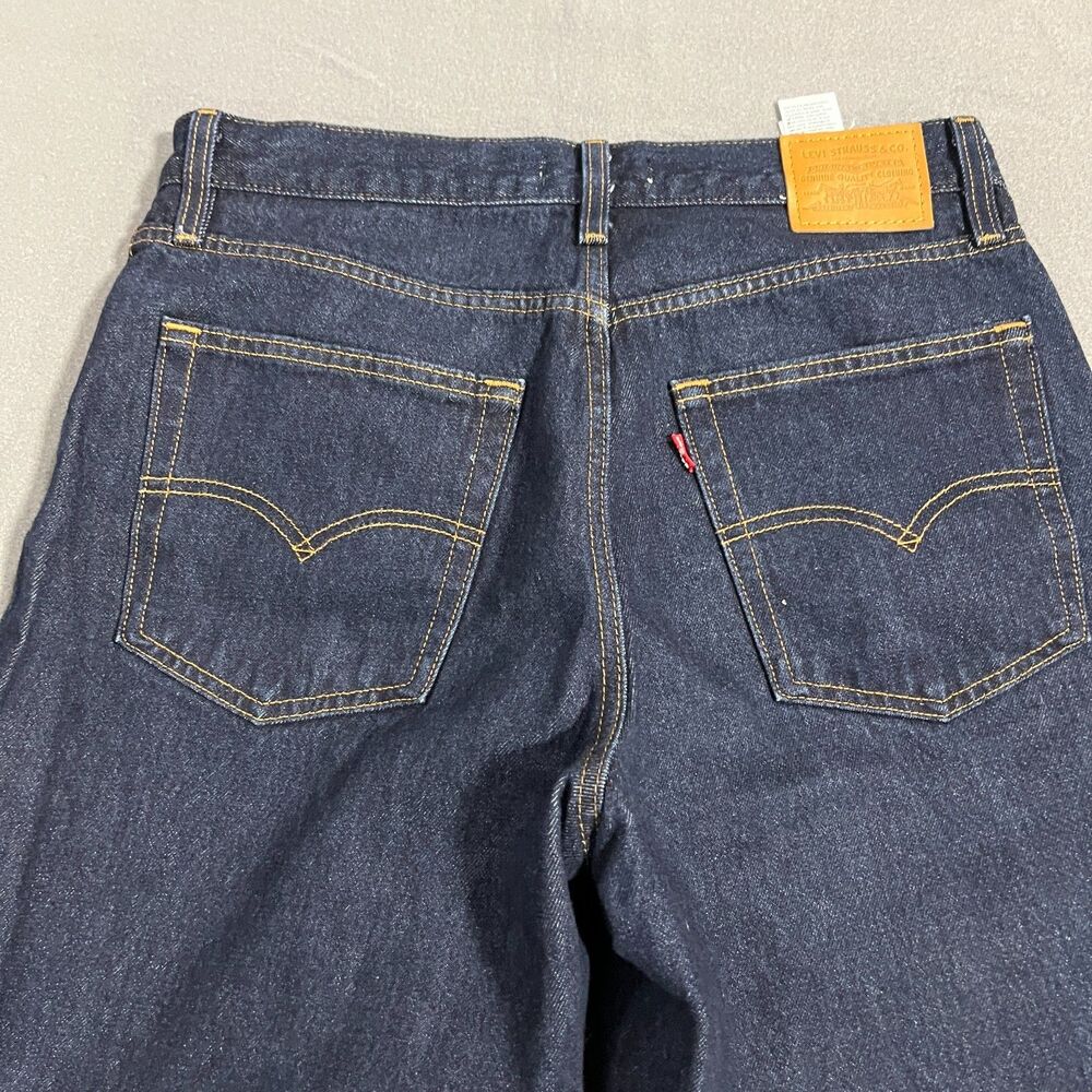 Levi's XL Baggy Straight Jeans Women's 29 X 29 Blue Denim Dark Wash 5-Pockets - Picture 6 of 14